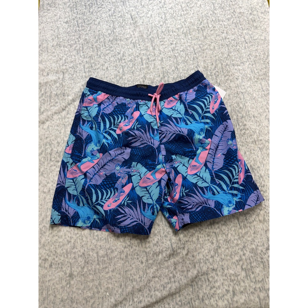 Batman Joker Mens Swim Trunks‎ Tropical Surf Board Shorts Blue Pink Small NEW
